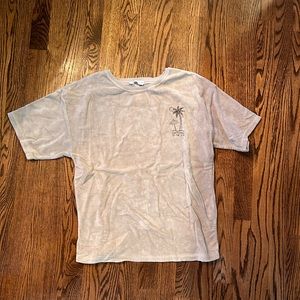 Boy’s Zara Shirt- Towel like material- 13-14- Light Gray